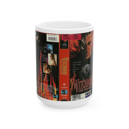 WITCHBOARD THE POSSESSION HOLLYWOOD VIDEO (VHS COVER) - White Coffee Mug 15oz - Go Mug Yourself
