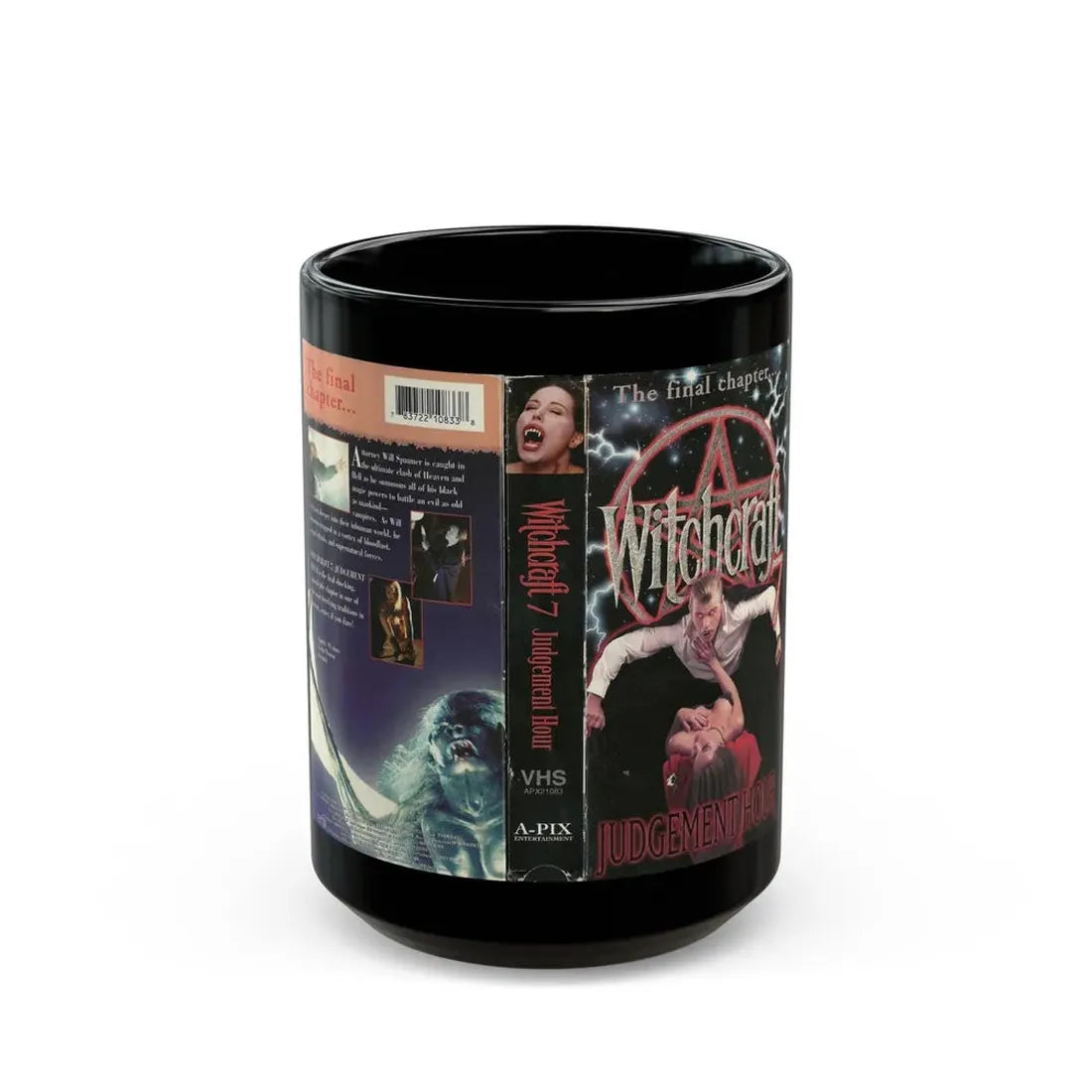 WITCHCRAFT 7 JUDGEMENT HOUR (VHS COVER) - Black Coffee Mug 15oz - Go Mug Yourself