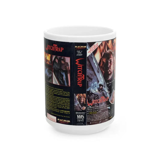 WITCHTRAP (VHS COVER) - White Coffee Mug 15oz - Go Mug Yourself