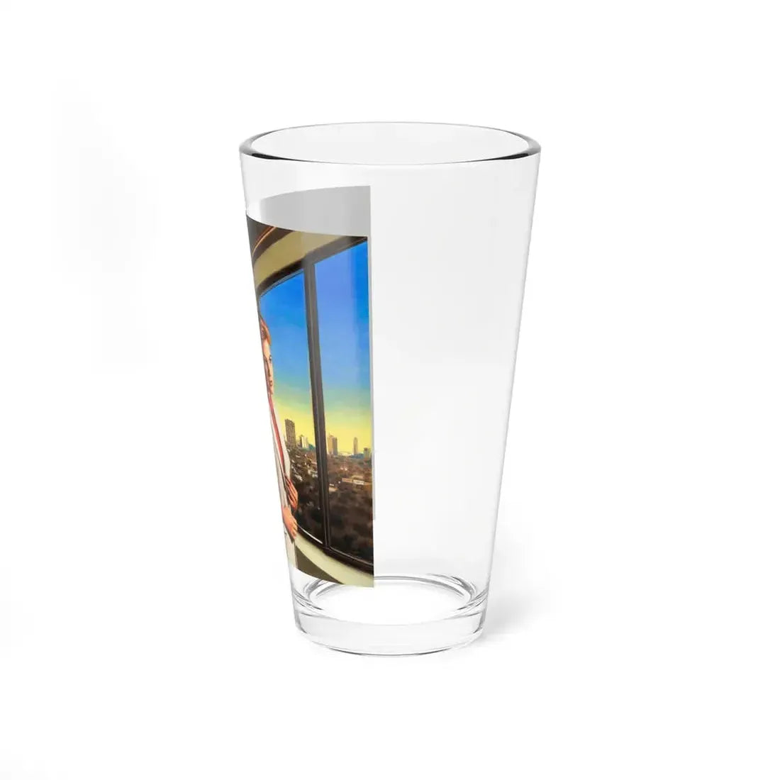 With No Reservations, Harlequin Presents 1266 Cover Painting (Harlequin Books, 1990) - Pint Glass 16oz - Go Mug Yourself
