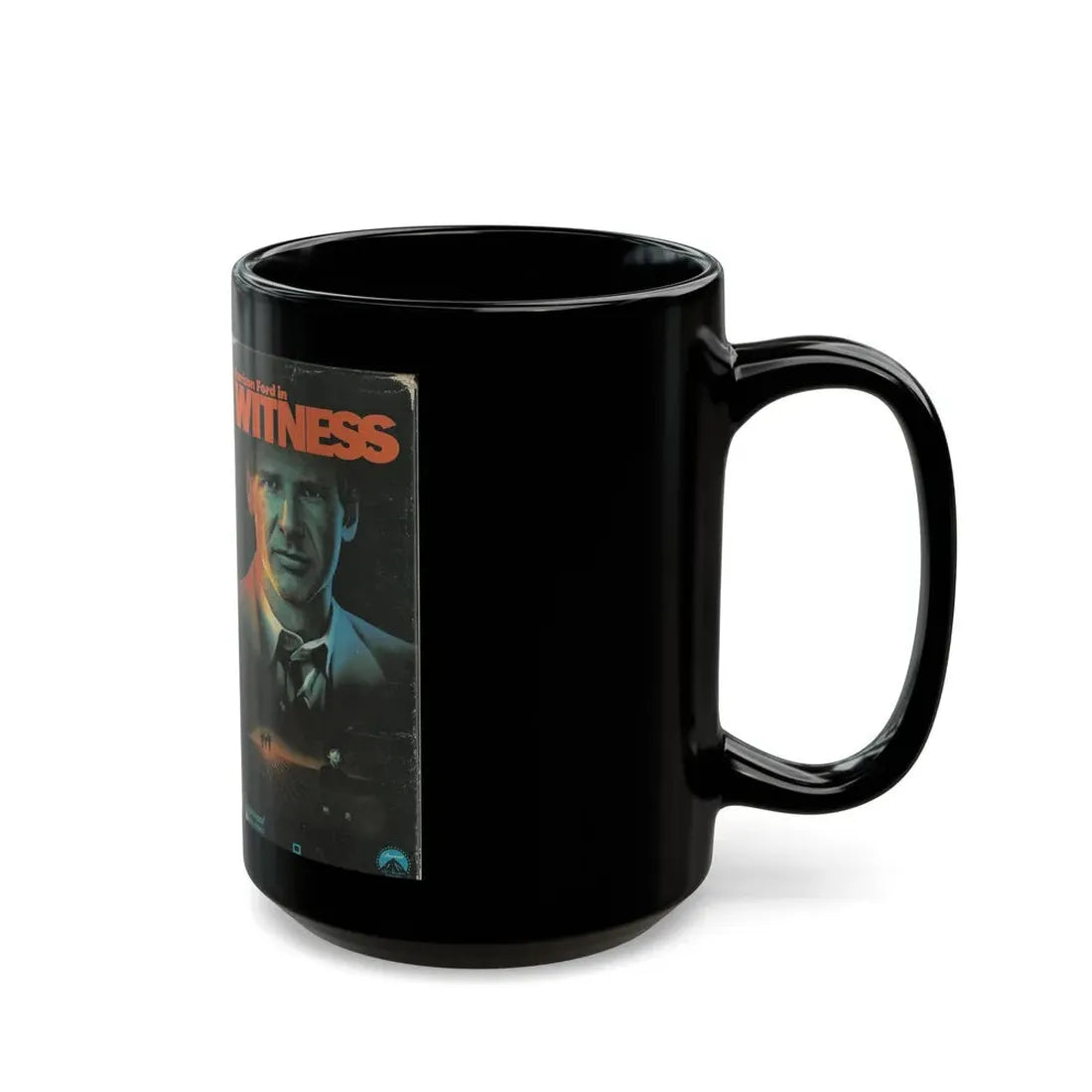 WITNESS HARRISON FORD (VHS COVER) - Black Coffee Mug - Go Mug Yourself
