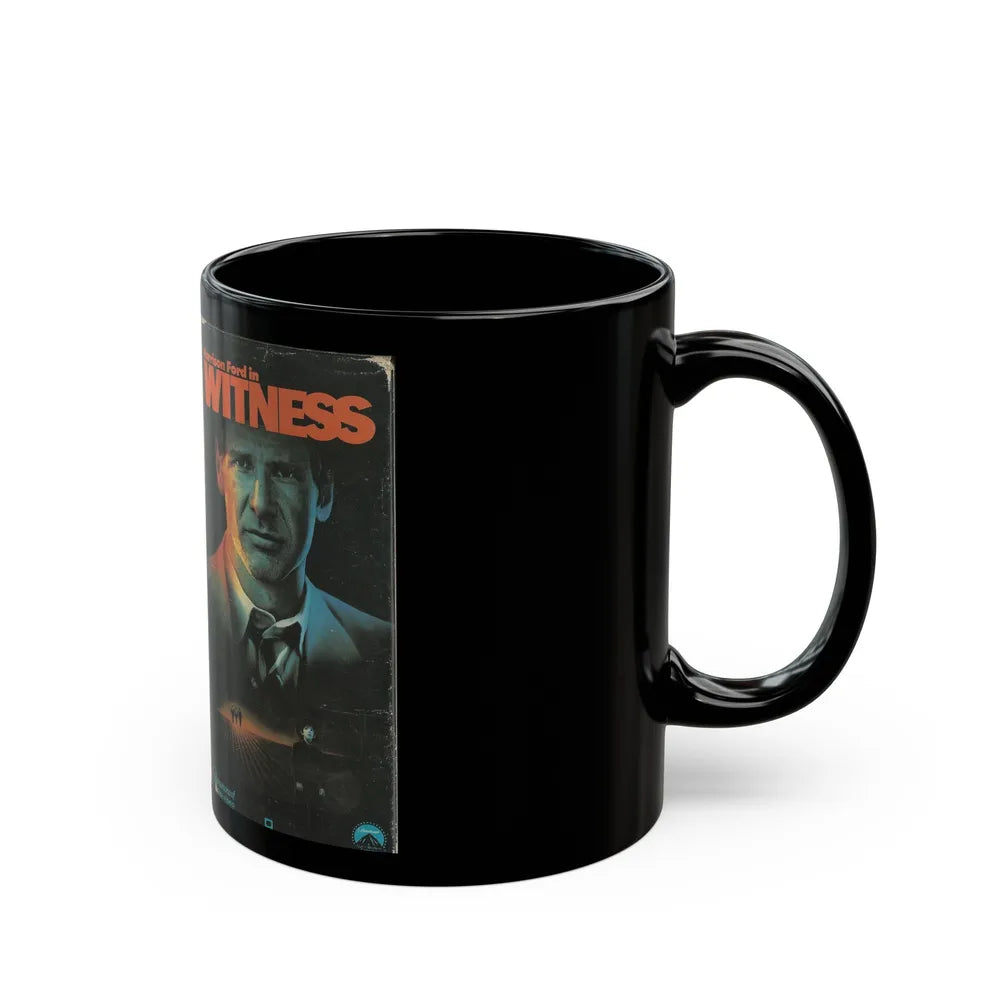 WITNESS HARRISON FORD (VHS COVER) - Black Coffee Mug-Go Mug Yourself