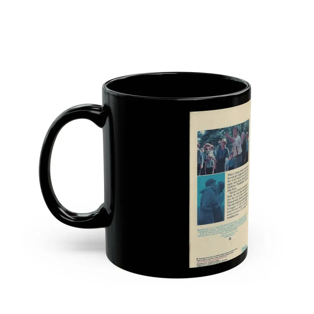 WITNESS HARRISON FORD (VHS COVER) - Black Coffee Mug - Go Mug Yourself