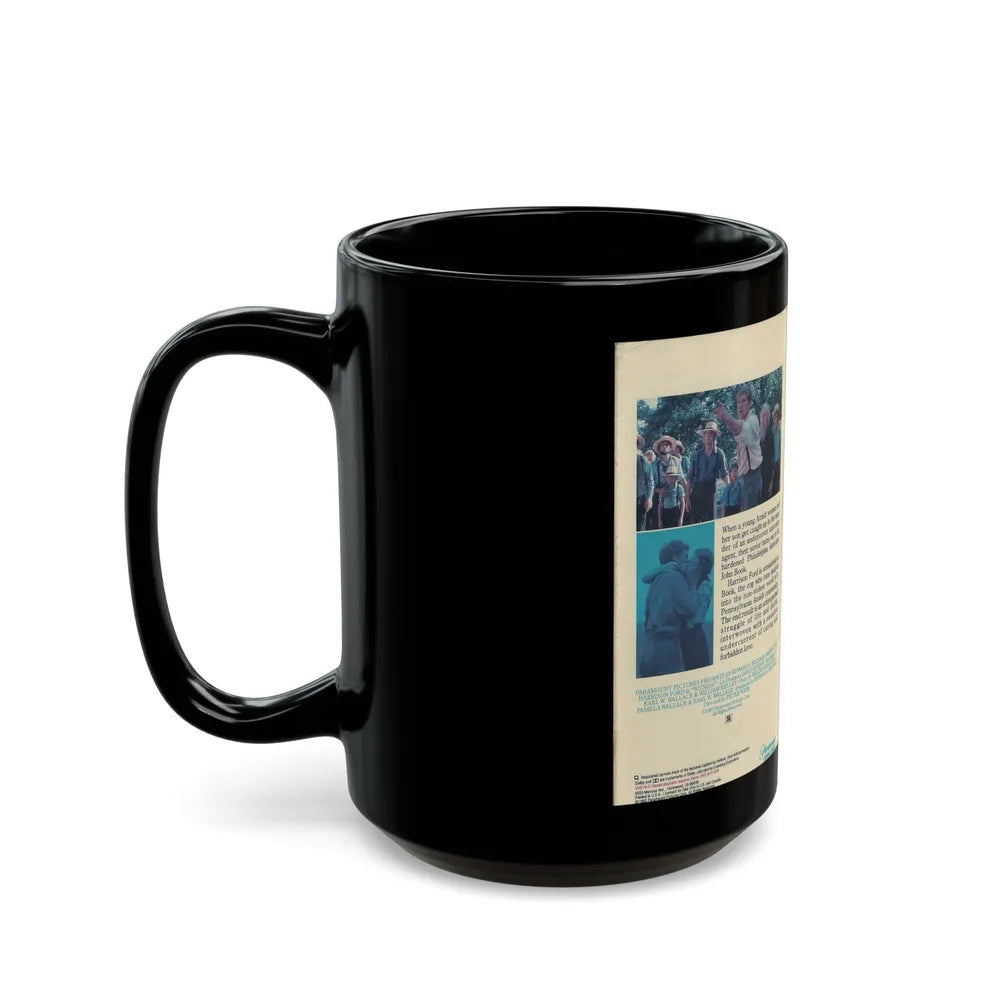 WITNESS HARRISON FORD (VHS COVER) - Black Coffee Mug-Go Mug Yourself