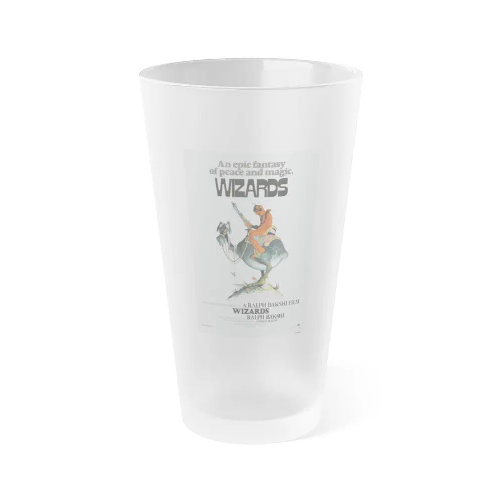 WIZARDS 1977 Movie Poster - Frosted Pint Glass 16oz-16oz-Frosted-Go Mug Yourself