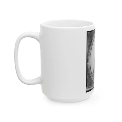 Wm. Francis Jones, Pvt., 5th Virginia Cavalry, C.S.A., Half-Length Portrait, Seated, Facing Front (U.S. Civil War) White Coffee Mug - Go Mug Yourself
