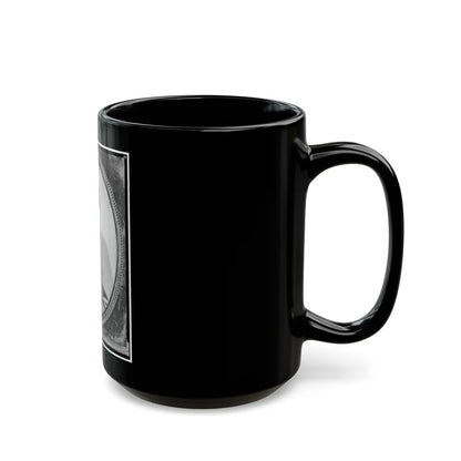 Wm. Francis Jones, Pvt., 5th Virginia Cavalry, C.S.A., Half-Length Portrait, Seated, Facing Front (U.S. Civil War) Black Coffee Mug-Go Mug Yourself
