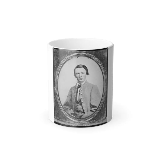 Wm. Francis Jones, Pvt., 5Th Virginia Cavalry, C.S.A., Half-Length Portrait, Seated, Facing Front (U.S. Civil War) Color Changing Coffee Mug 11oz-11oz-Go Mug Yourself