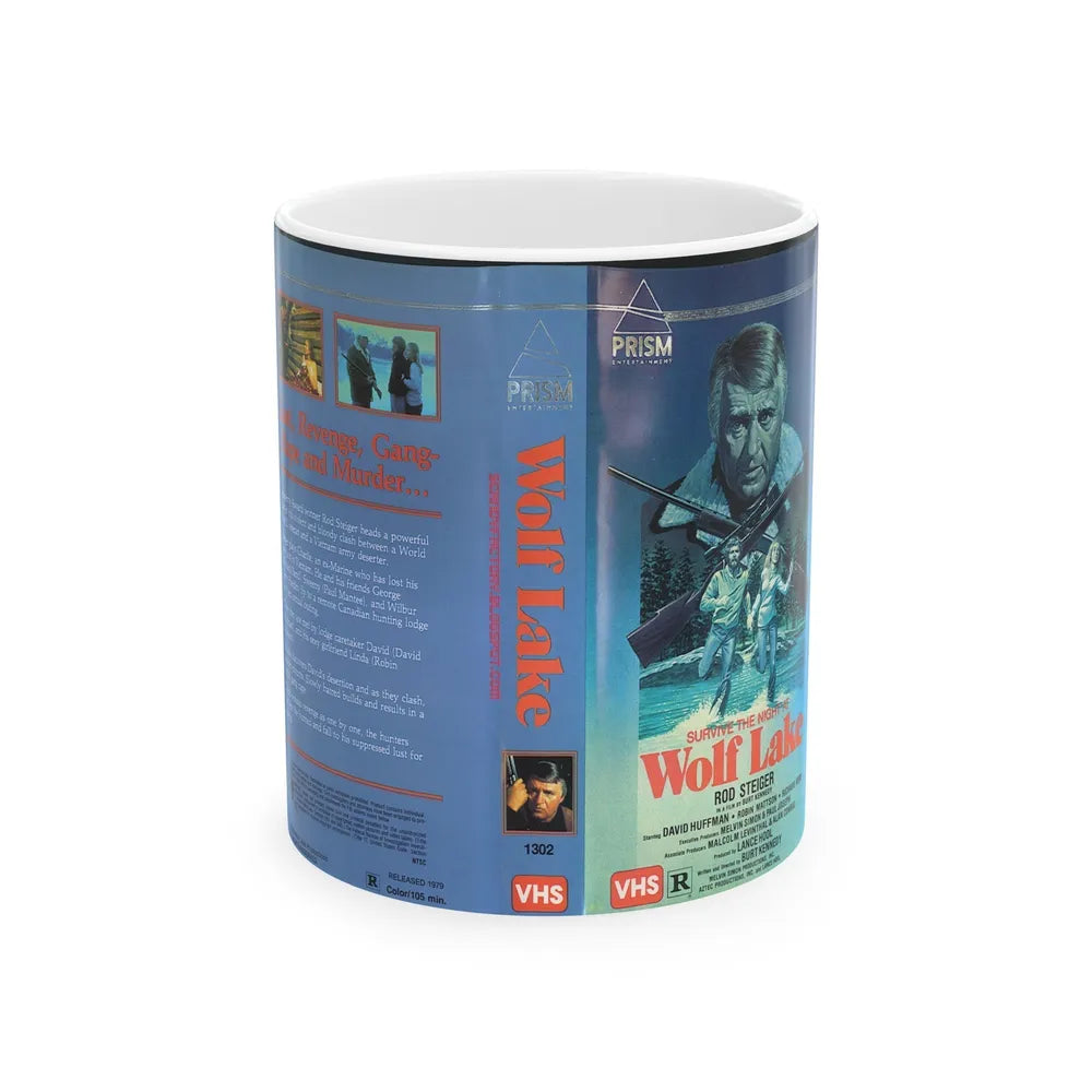 WOLF LAKE (VHS COVER) - White Coffee Mug-11oz-Go Mug Yourself