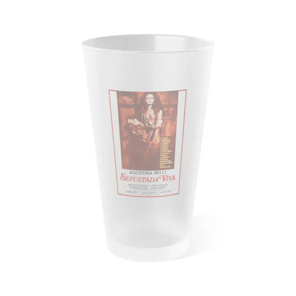 WOMAN BURIED ALIVE 1973 Movie Poster - Frosted Pint Glass 16oz Default Title - Go Mug Yourself