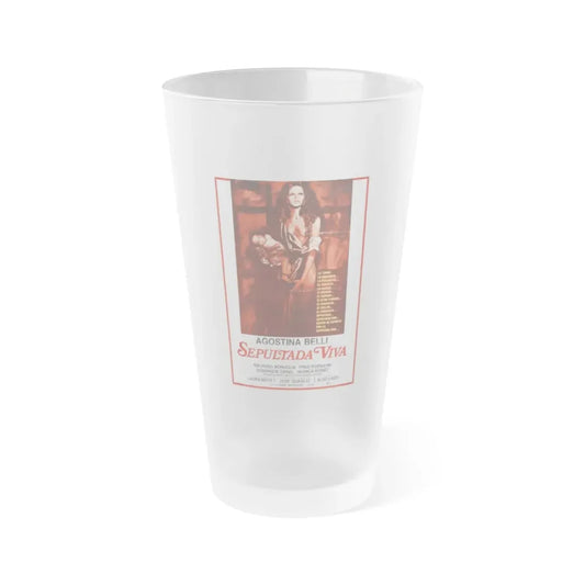 WOMAN BURIED ALIVE 1973 Movie Poster - Frosted Pint Glass 16oz Default Title - Go Mug Yourself