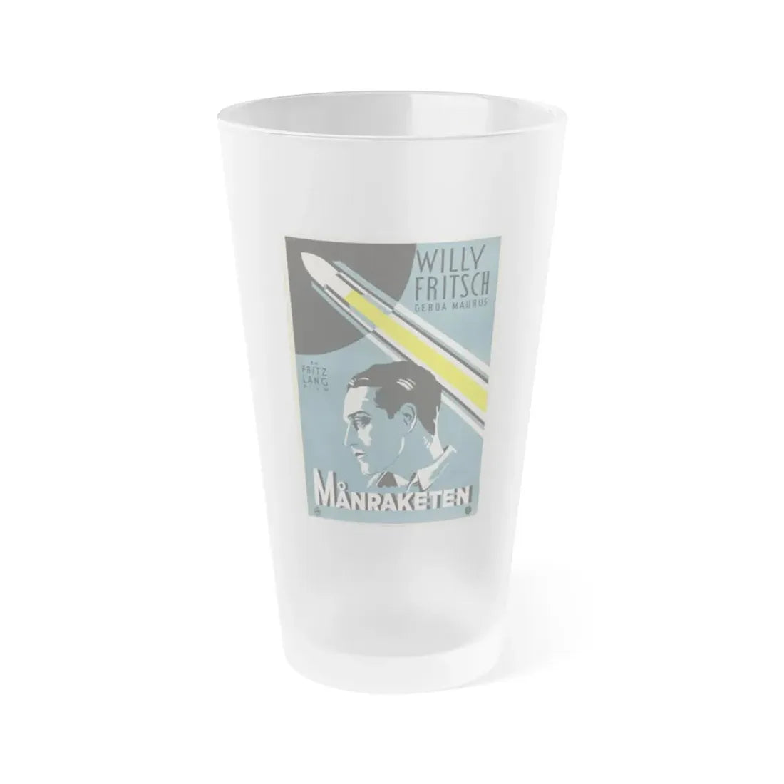 WOMAN IN THE MOON 1929 Movie Poster - Frosted Pint Glass 16oz Default Title - Go Mug Yourself