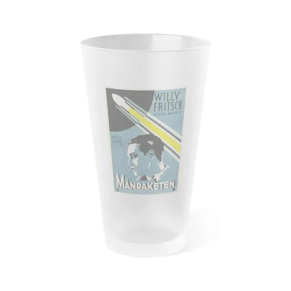 WOMAN IN THE MOON 1929 Movie Poster - Frosted Pint Glass 16oz-Go Mug Yourself