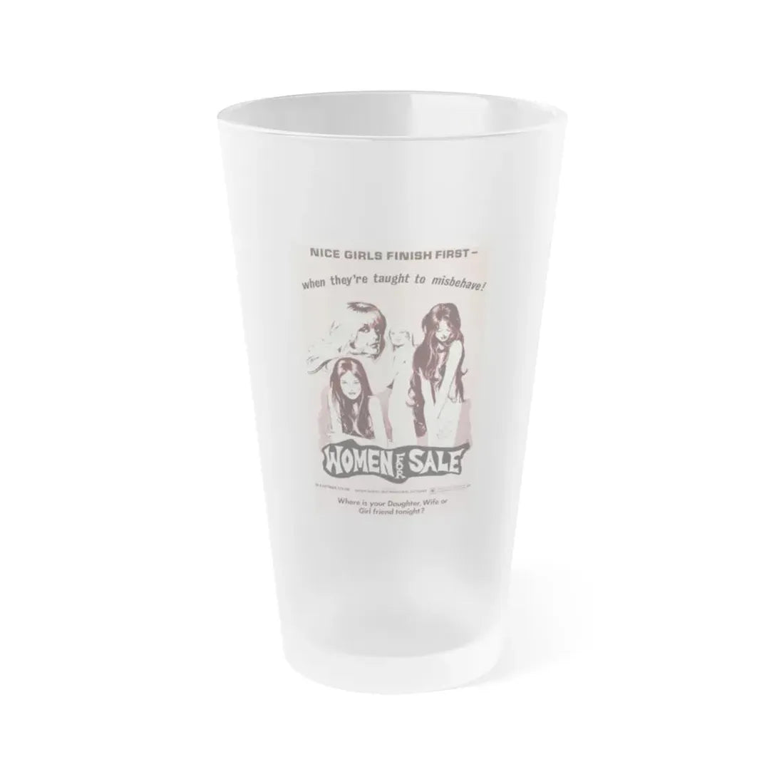 WOMEN FOR SALE 1969 Movie Poster - Frosted Pint Glass 16oz Default Title - Go Mug Yourself