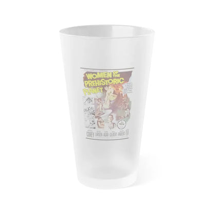 WOMEN OF THE PREHISTORIC PLANET 1966 Movie Poster - Frosted Pint Glass 16oz Default Title - Go Mug Yourself