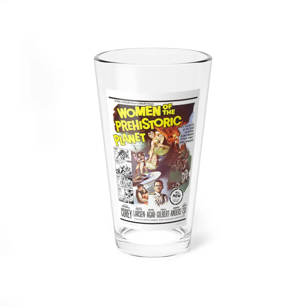 WOMEN OF THE PREHISTORIC PLANET 1966 Movie Poster - Pint Glass 16oz-16oz-Go Mug Yourself