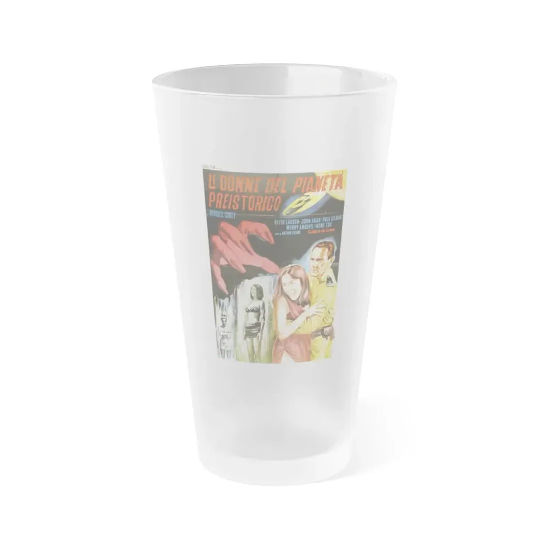 WOMEN OF THE PREHISTORIC PLANET (ITALIAN) 1966 Movie Poster - Frosted Pint Glass 16oz Default Title - Go Mug Yourself