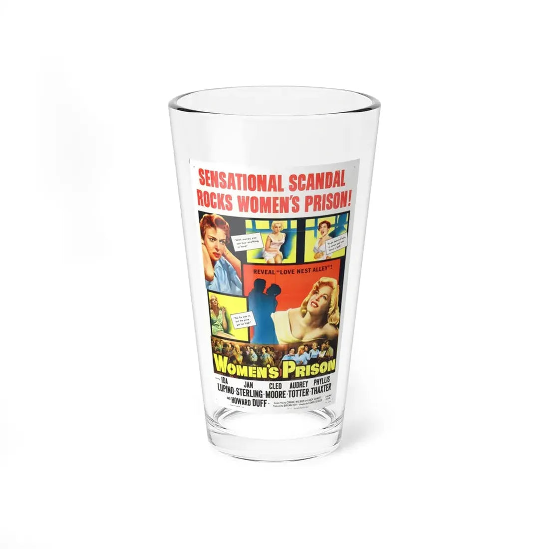 WOMEN'S PRISON 1955 Movie Poster - Pint Glass 16oz 16oz - Go Mug Yourself