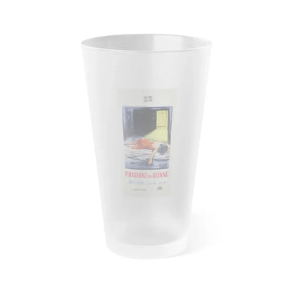 WOMEN'S PRISON (ITALIAN) 1955 Movie Poster - Frosted Pint Glass 16oz 16oz Frosted - Go Mug Yourself