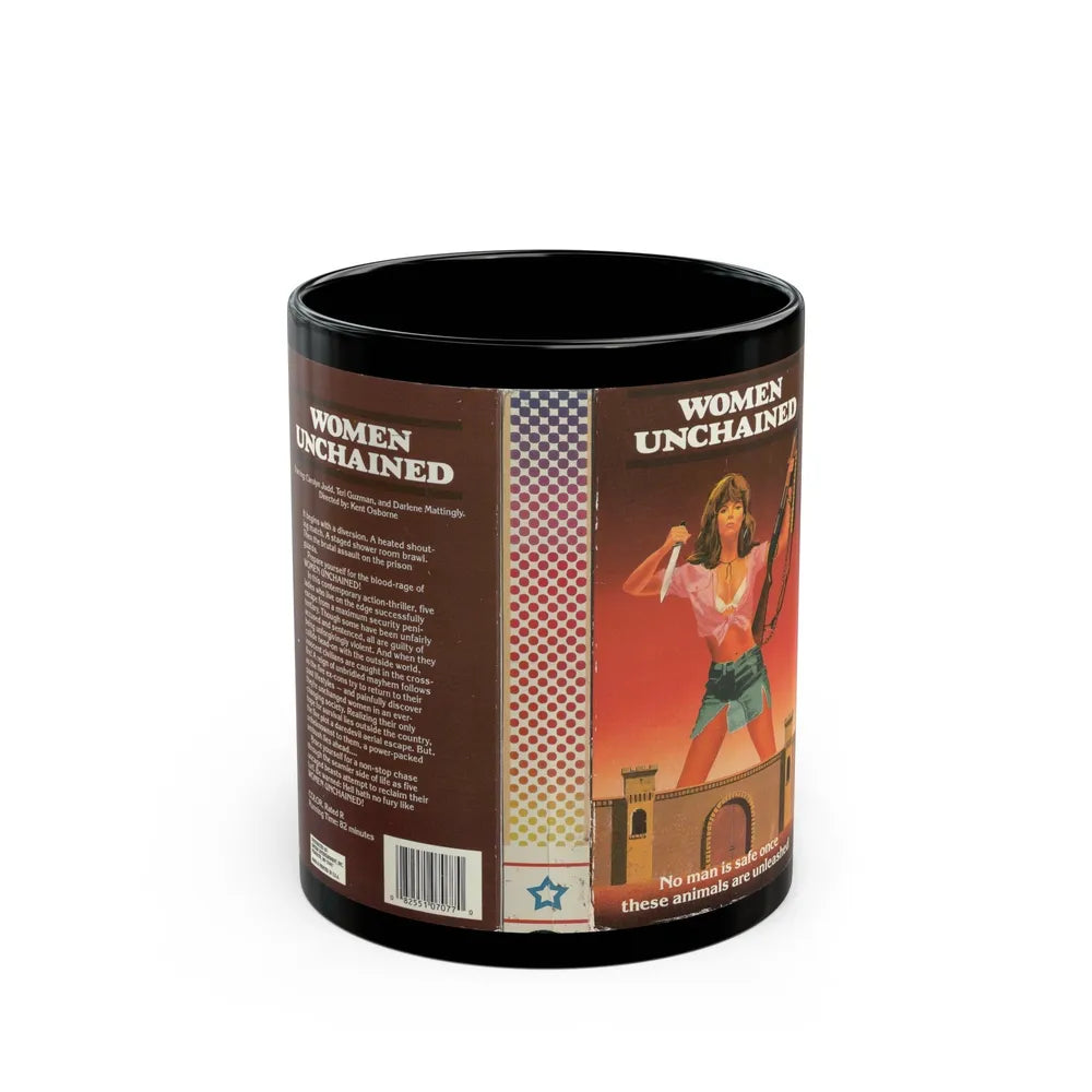 WOMEN UNCHAINED (VHS COVER) - Black Coffee Mug-11oz-Go Mug Yourself