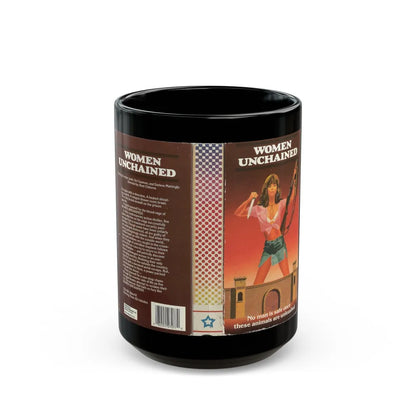 WOMEN UNCHAINED (VHS COVER) - Black Coffee Mug-15oz-Go Mug Yourself