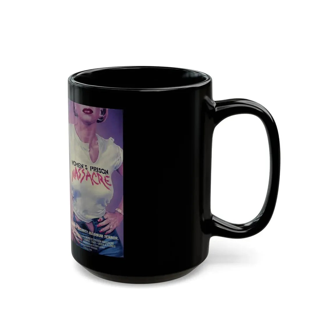 WOMENS PRISON MASSACRE (VHS COVER) - Black Coffee Mug - Go Mug Yourself