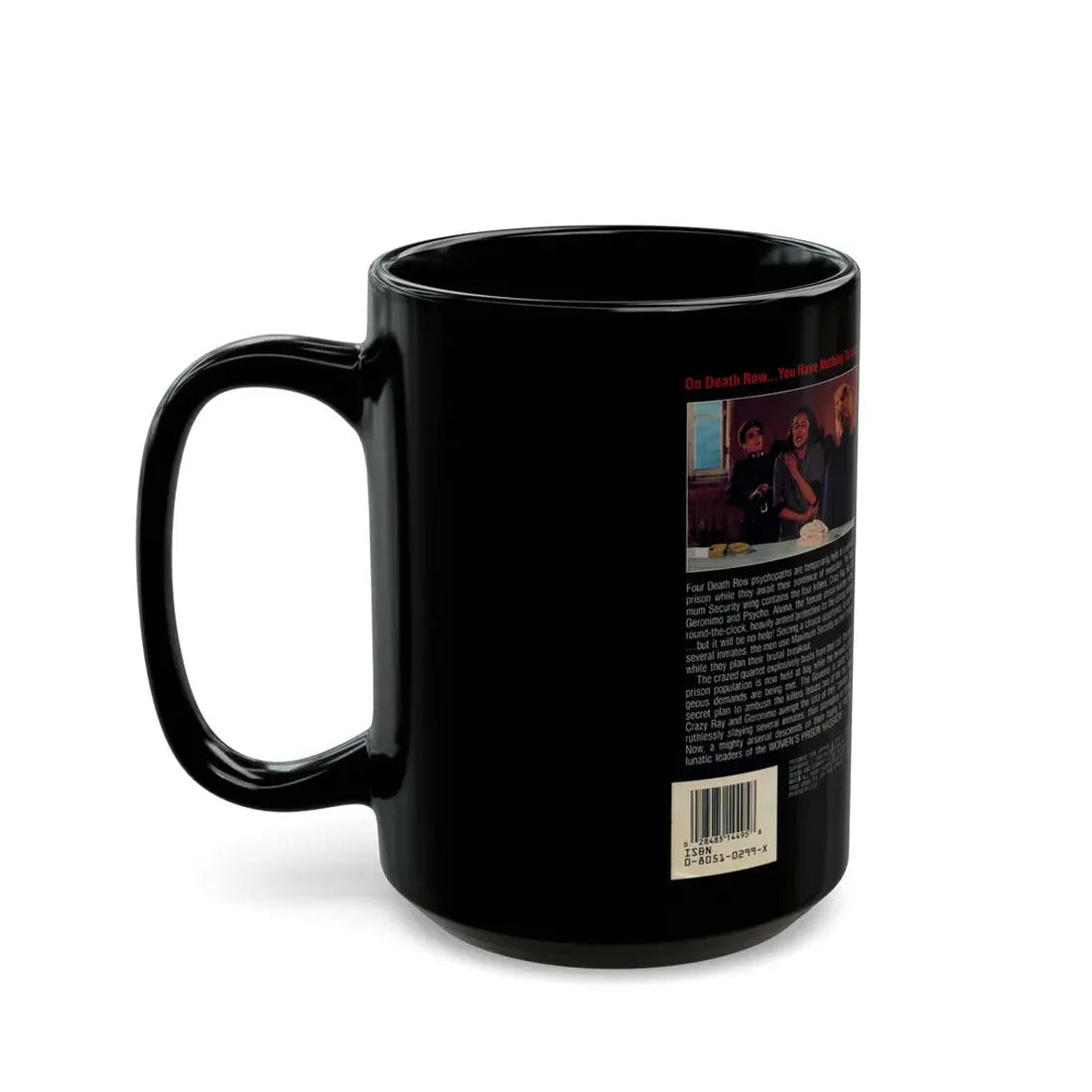 WOMENS PRISON MASSACRE (VHS COVER) - Black Coffee Mug - Go Mug Yourself