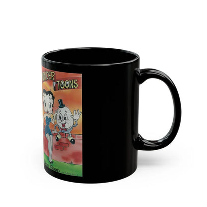 WONDER TOONS BETTY BOOP (VHS COVER) - Black Coffee Mug-Go Mug Yourself