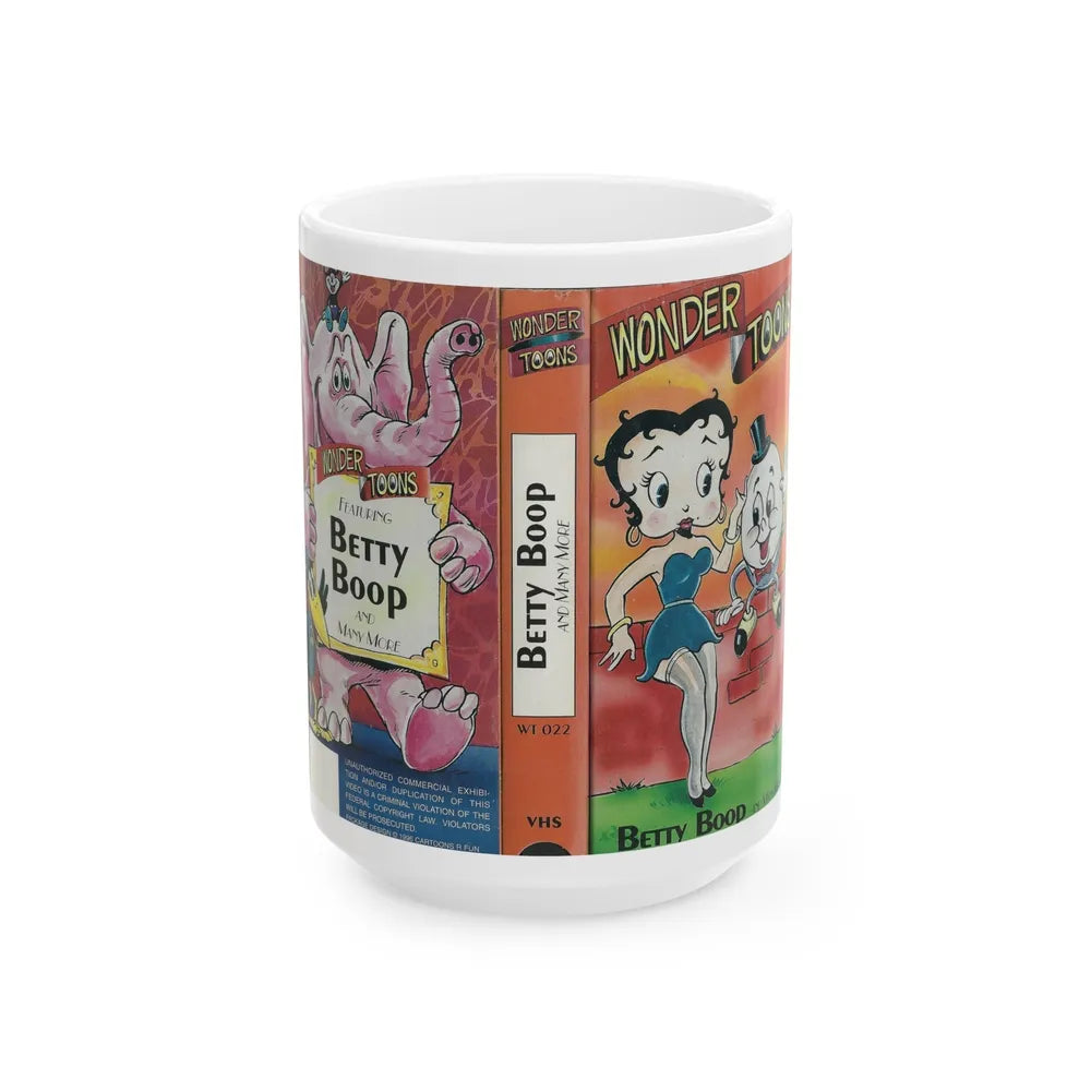 WONDER TOONS BETTY BOOP (VHS COVER) - White Coffee Mug-15oz-Go Mug Yourself