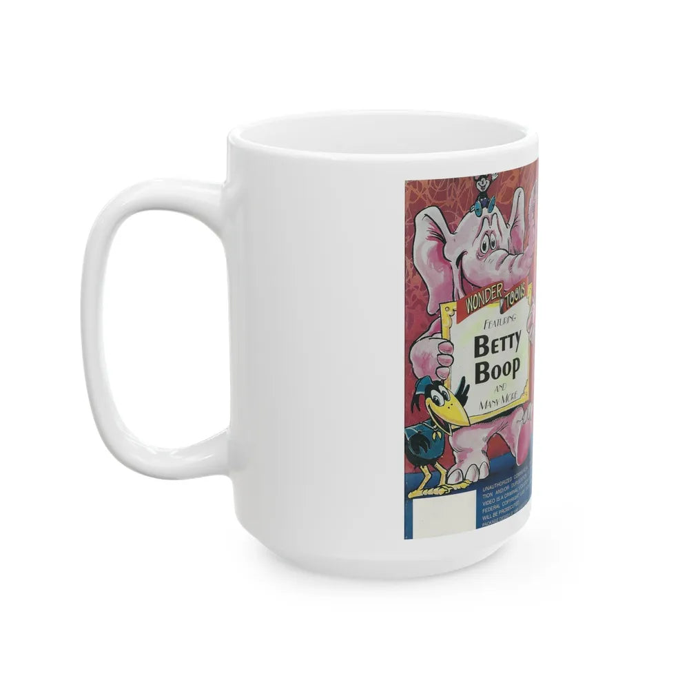 WONDER TOONS BETTY BOOP (VHS COVER) - White Coffee Mug-Go Mug Yourself