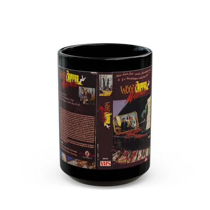 WOOD CHIPPER MASSACRE (VHS COVER) - Black Coffee Mug-15oz-Go Mug Yourself