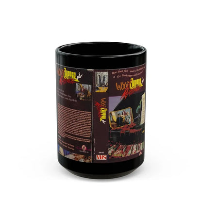 WOOD CHIPPER MASSACRE (VHS COVER) - Black Coffee Mug 15oz - Go Mug Yourself