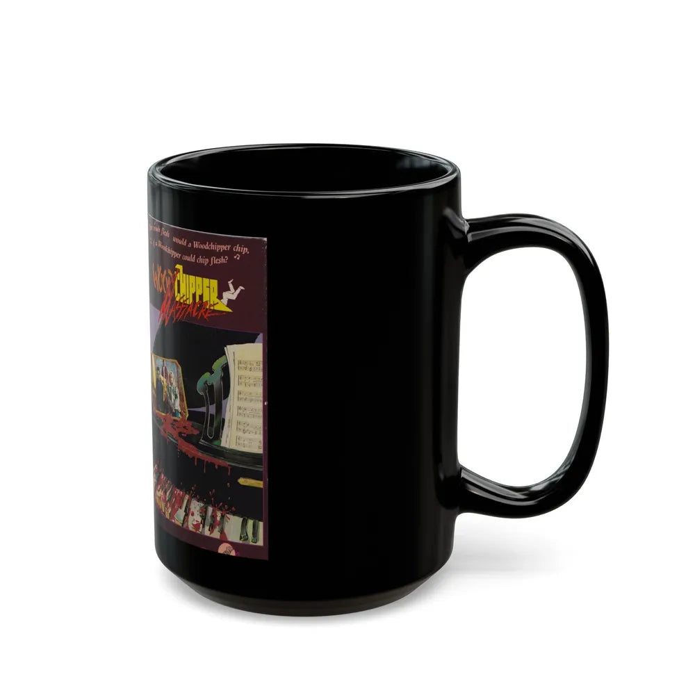 WOOD CHIPPER MASSACRE (VHS COVER) - Black Coffee Mug-Go Mug Yourself