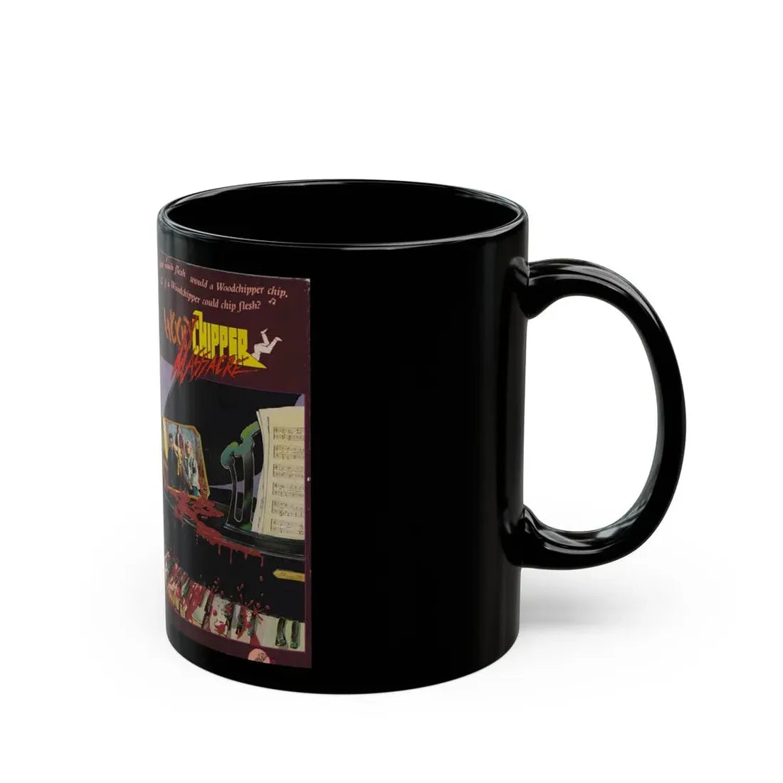 WOOD CHIPPER MASSACRE (VHS COVER) - Black Coffee Mug - Go Mug Yourself