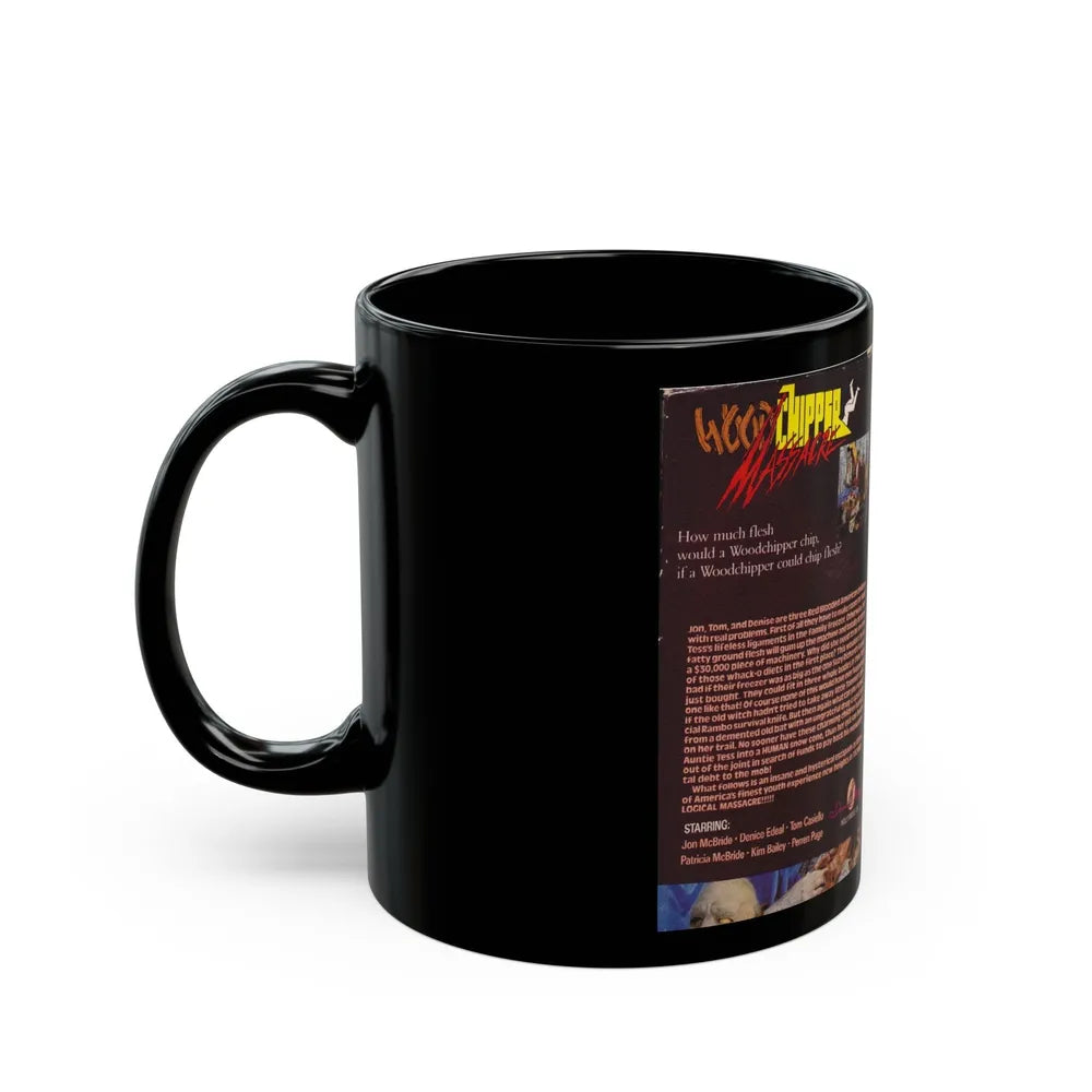 WOOD CHIPPER MASSACRE (VHS COVER) - Black Coffee Mug-Go Mug Yourself