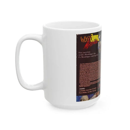 WOOD CHIPPER MASSACRE (VHS COVER) - White Coffee Mug - Go Mug Yourself
