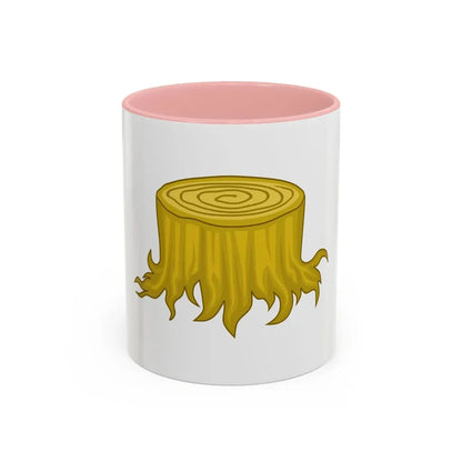 Wood Stock Badge of Edward III - Accent Coffee Mug 11oz Pink - Go Mug Yourself