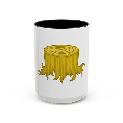Wood Stock Badge of Edward III - Accent Coffee Mug 15oz Black - Go Mug Yourself