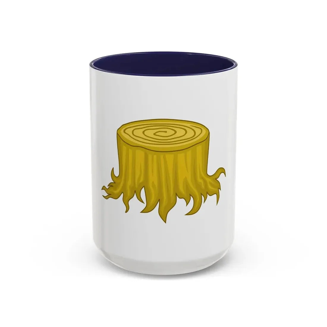 Wood Stock Badge of Edward III - Accent Coffee Mug 15oz Navy - Go Mug Yourself