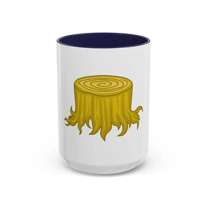 Wood Stock Badge of Edward III - Accent Coffee Mug 15oz Navy - Go Mug Yourself