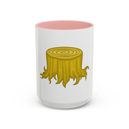 Wood Stock Badge of Edward III - Accent Coffee Mug 15oz Pink - Go Mug Yourself