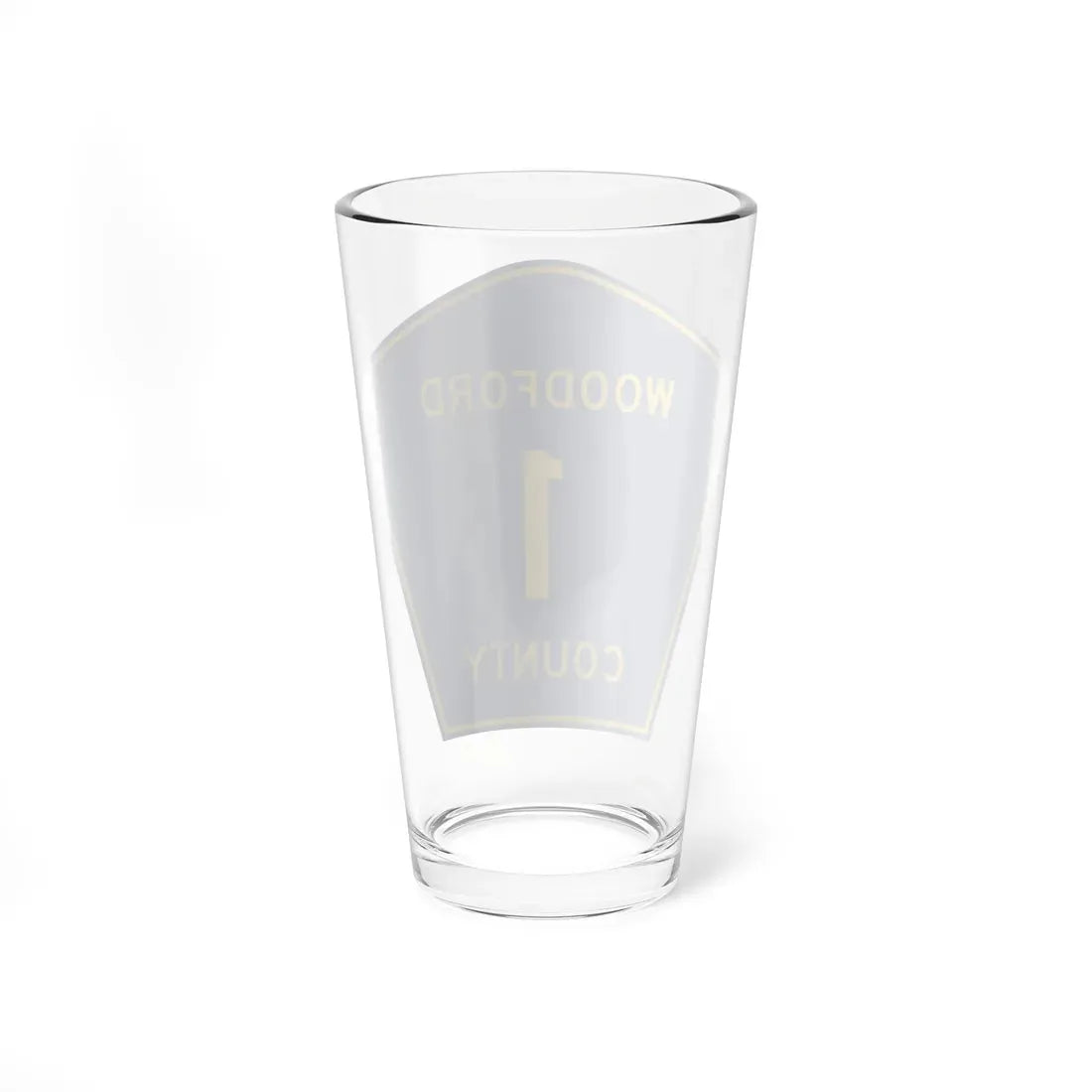 Woodford County 1 (Illinois) (Road Sign) Pint Glass 16oz - Go Mug Yourself