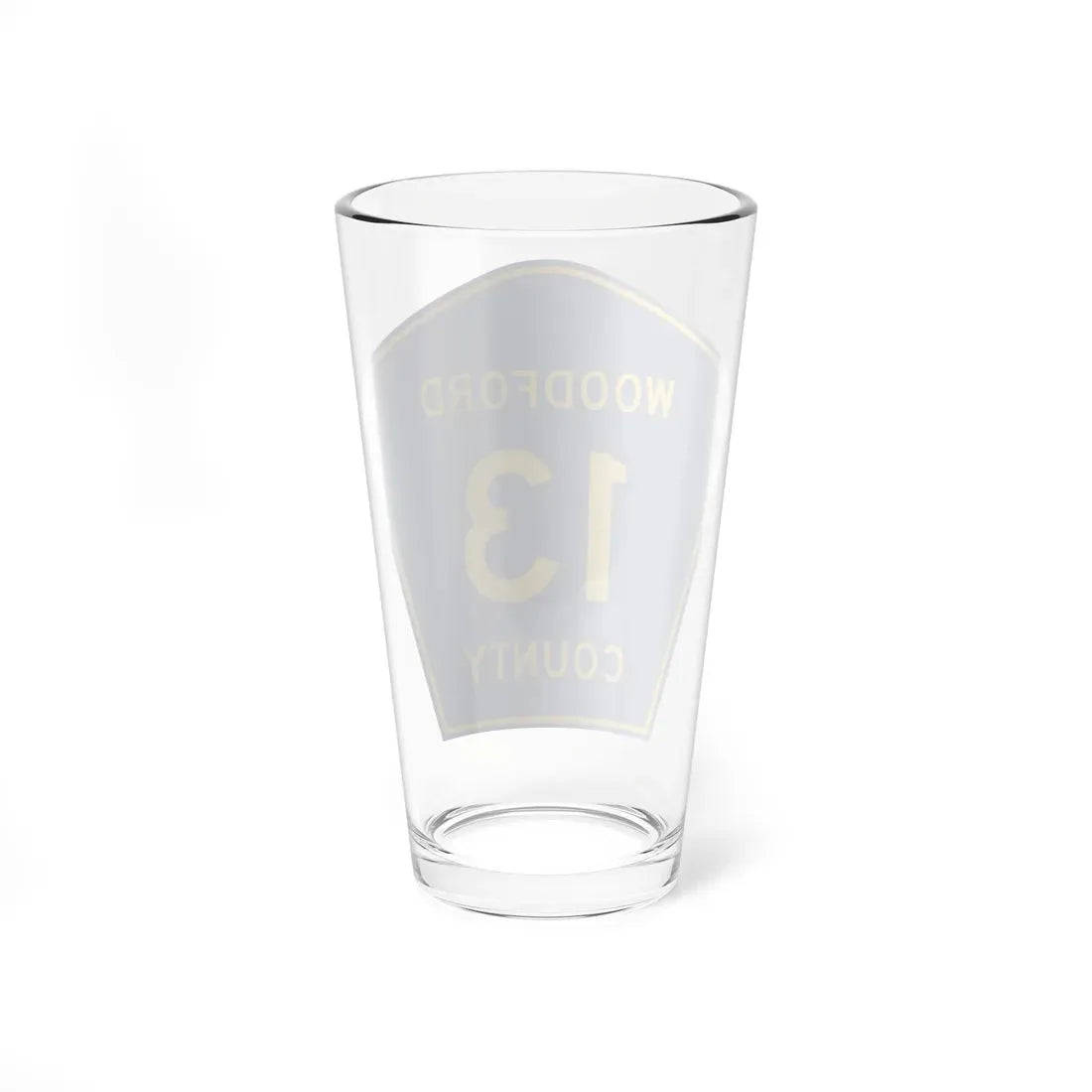 Woodford County 13 (Illinois) (Road Sign) Pint Glass 16oz - Go Mug Yourself