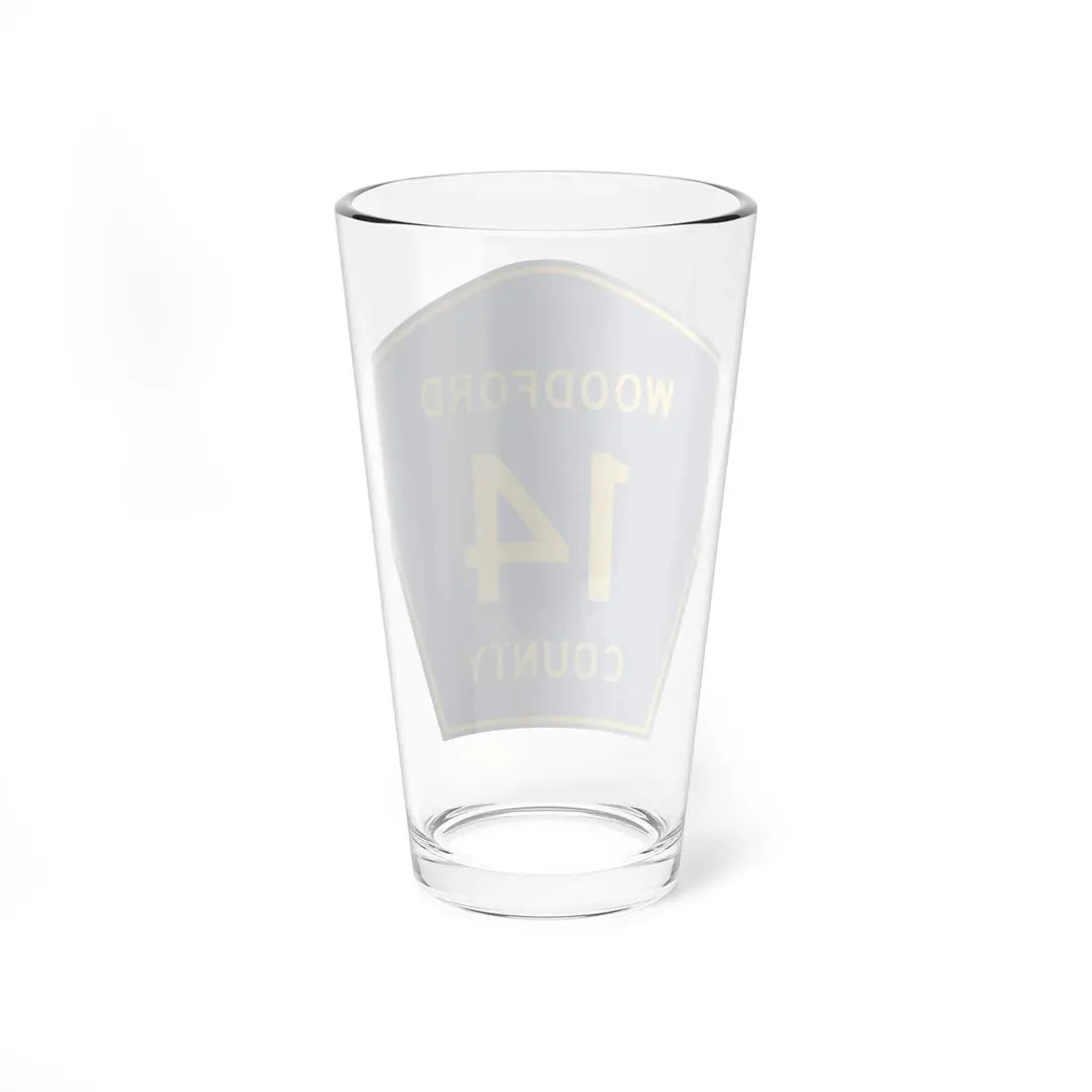 Woodford County 14 (Illinois) (Road Sign) Pint Glass 16oz - Go Mug Yourself
