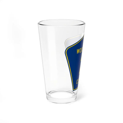 Woodford County 2 (Illinois) (Road Sign) Pint Glss 16oz - Go Mug Yourself