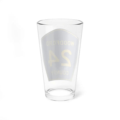 Woodford County 24 (Illinois) (Road Sign) Pint Glass 16oz - Go Mug Yourself