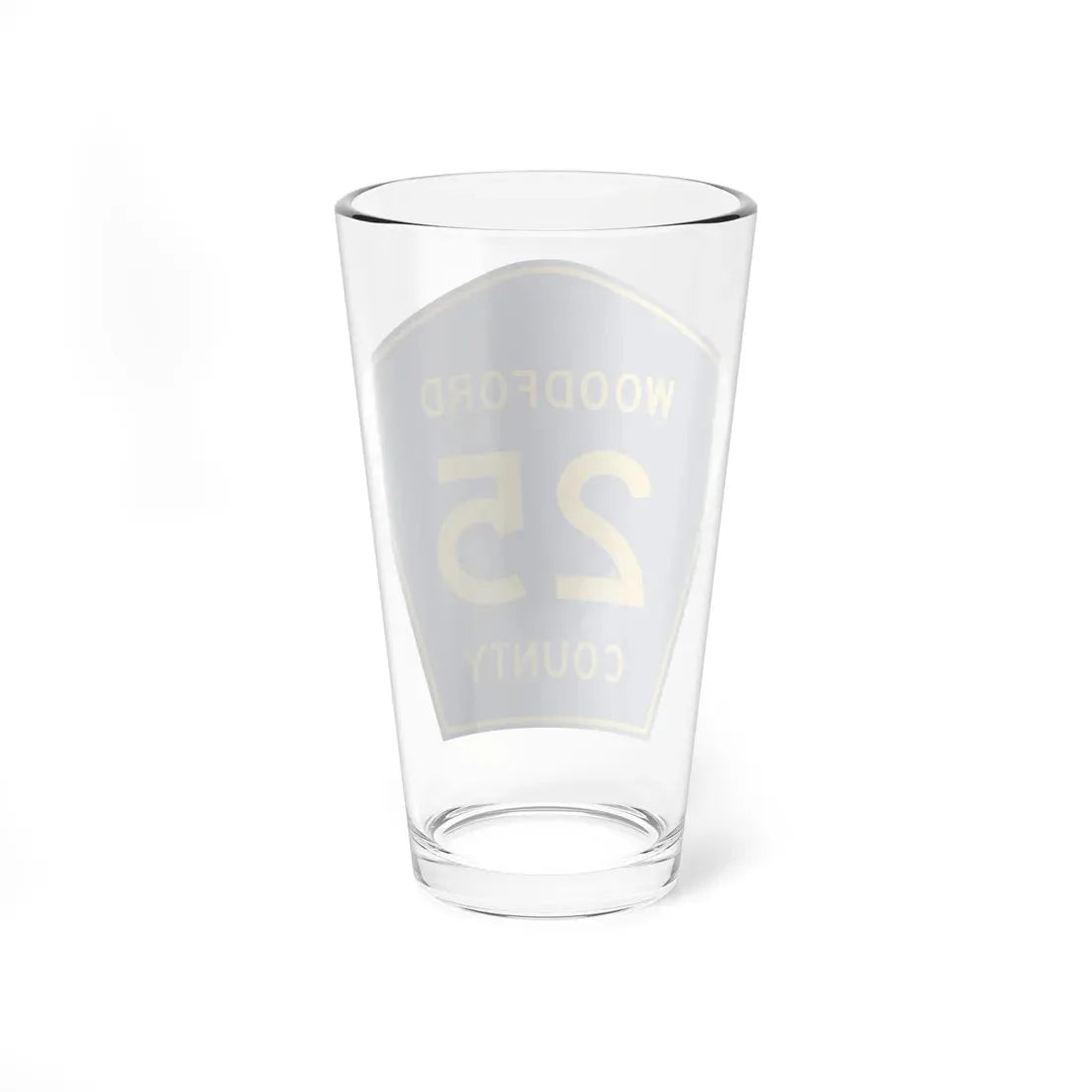 Woodford County 25 (Illinois) (Road Sign) Pint Glass 16oz - Go Mug Yourself