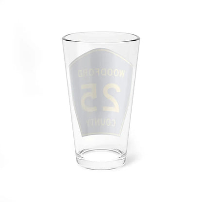 Woodford County 25 (Illinois) (Road Sign) Pint Glass 16oz - Go Mug Yourself