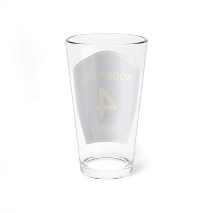 Woodford County 4 (Illinois) (Road Sign) Pint Glass 16oz - Go Mug Yourself