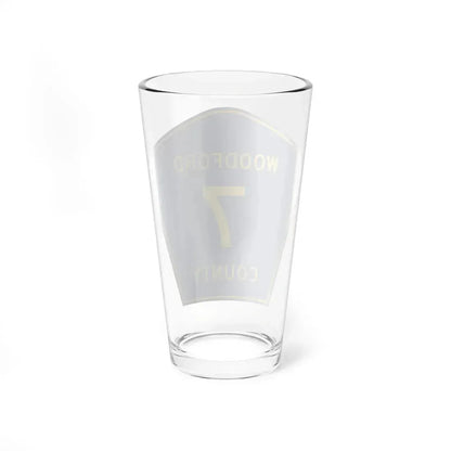 Woodford County 7 (Illinois) (Road Sign) Pint Glass 16oz - Go Mug Yourself